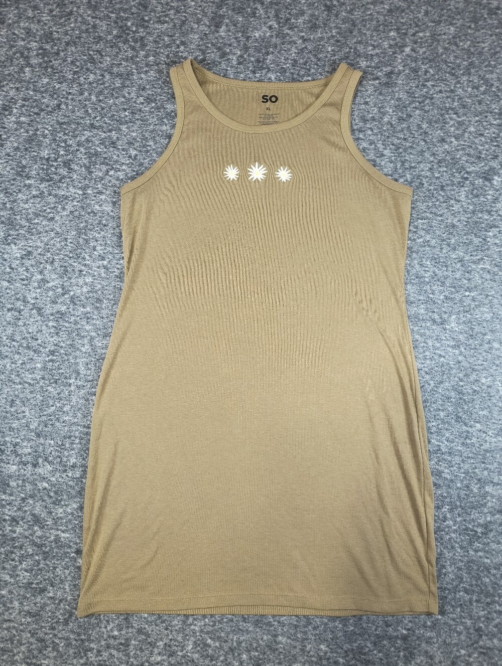 🔥BOGO Free🔥 SO brand green daisy tank dress, women's XL